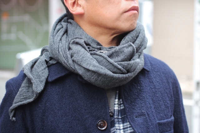 天空丸Wool Top Gauze Scarf