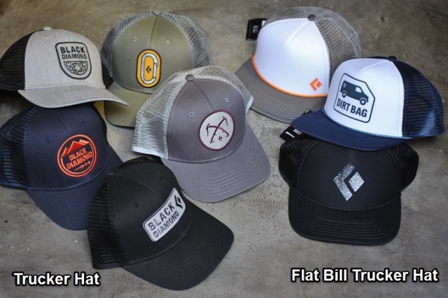 Black Diamond Flat Bill Trucker Hat & BD Trucker Hat