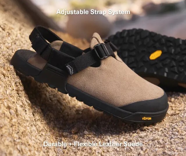 BEDROCK SANDALS Mountain Clog Suede Leather