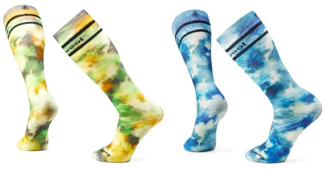 Smartwool Ski Groovy Tie Dye Print Over The Calf SocksSmartwool Ski Groovy Tie Dye Print Over The Calf Socks